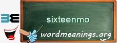 WordMeaning blackboard for sixteenmo